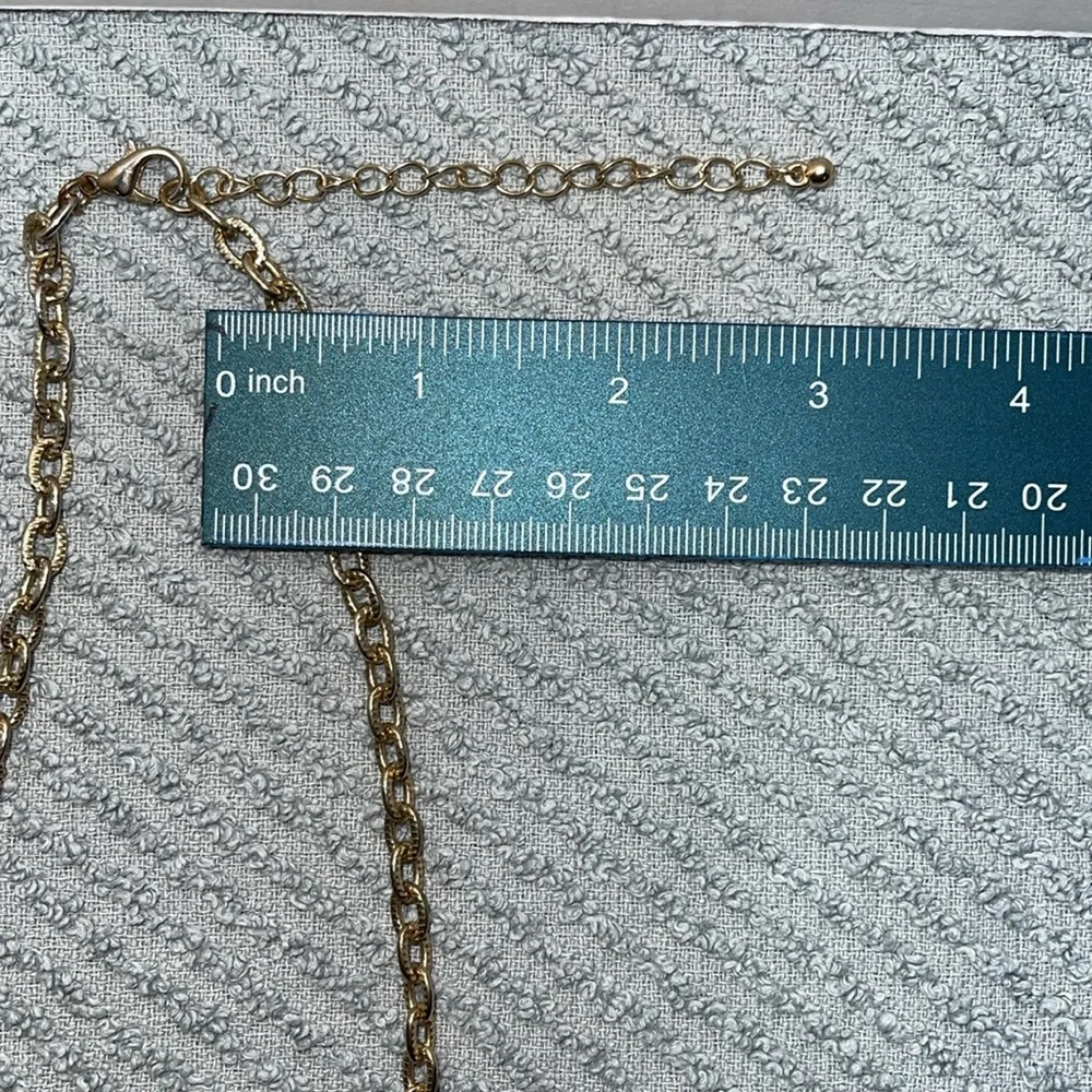 Bold Red and Gold Statement Necklace - Picture 6 of 7